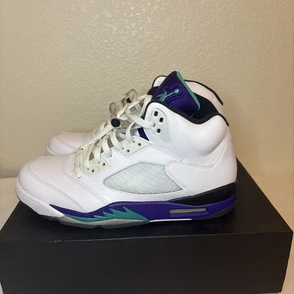 2013 Nike Air Jordan 5 Retro Grape 138027-108 Men's Size 12